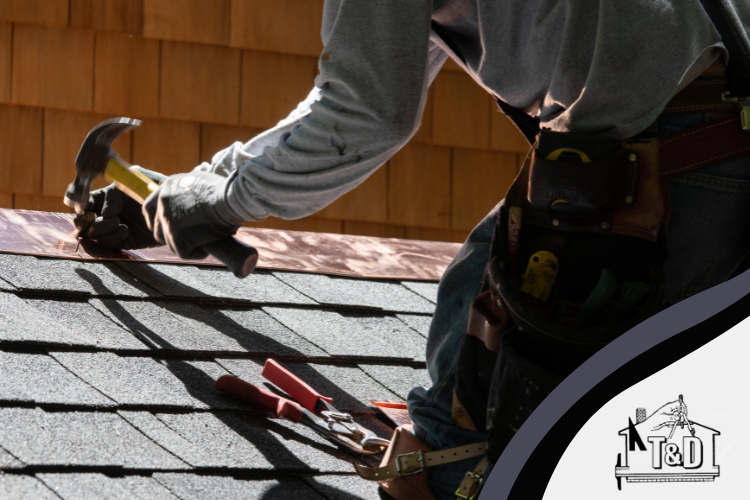 Professional Old Hickory roof repair in progress, preparing for winter