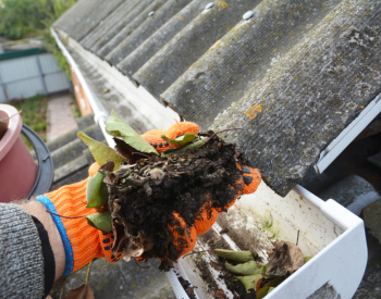 Cleaning gutters to prevent storm damage in Gallatin